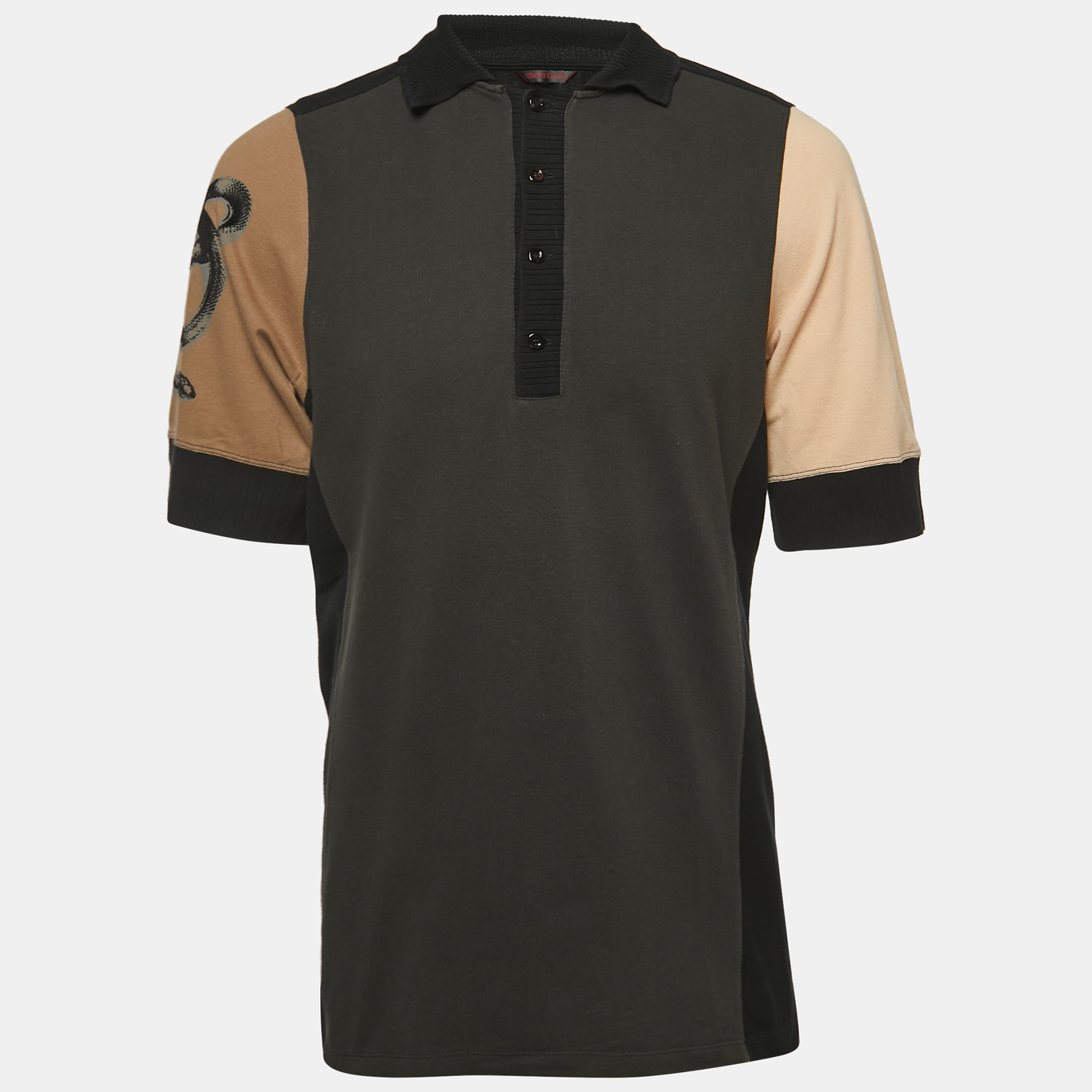 

Roberto Cavalli Multicolor Patterned Cotton Polo T-Shirt 4XL