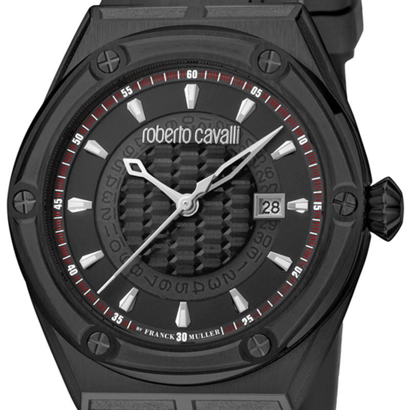 

Roberto Cavalli Black Stainless Steel and Rubber RV1G065P0041 Men's Wristwatch