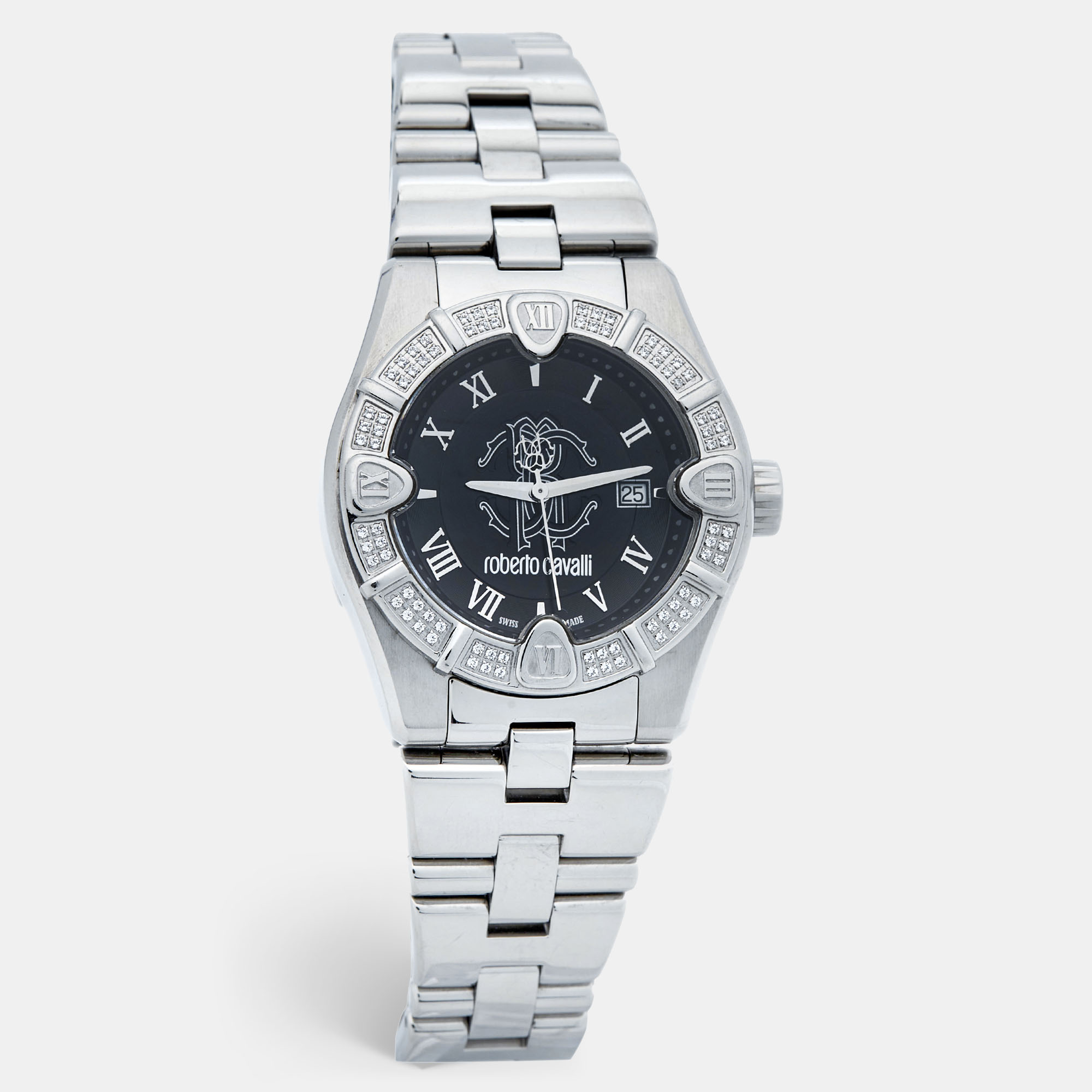 Black Stainless Steel Diamond R7253116525 Men's Wristwatch 41