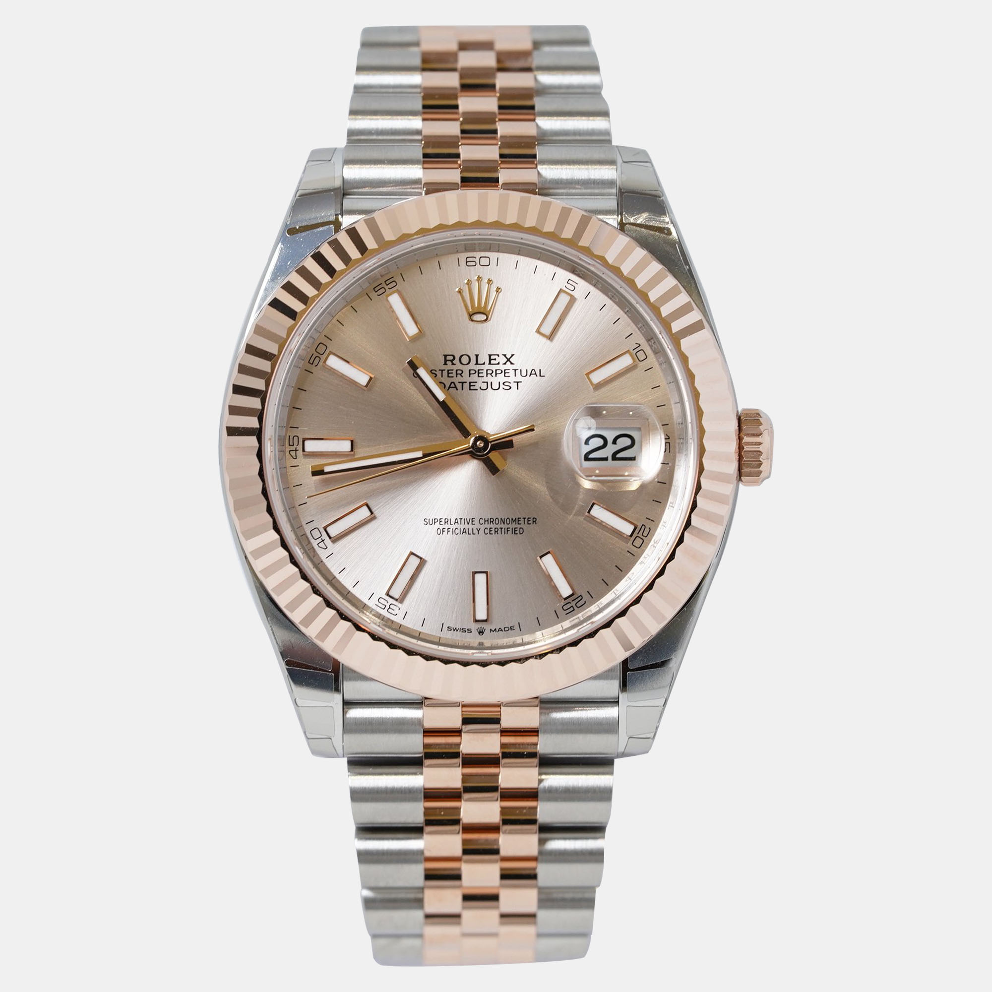 

Rolex Datejust 126331-0010 Automatic Sundust 18K Rose Gold Stainless Steel Men’s Wristwatch 41 mm, Pink