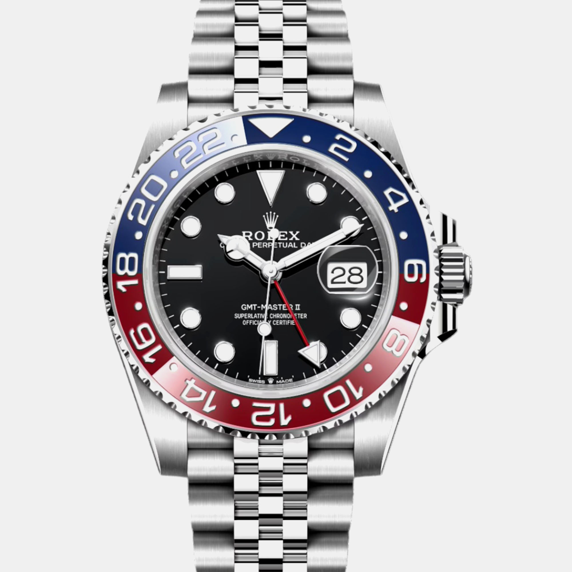 Rolex GMT Master II 126710 BLRO Pepsi Black Stainless Steel Automatic Men’s Wristwatch 40 mm