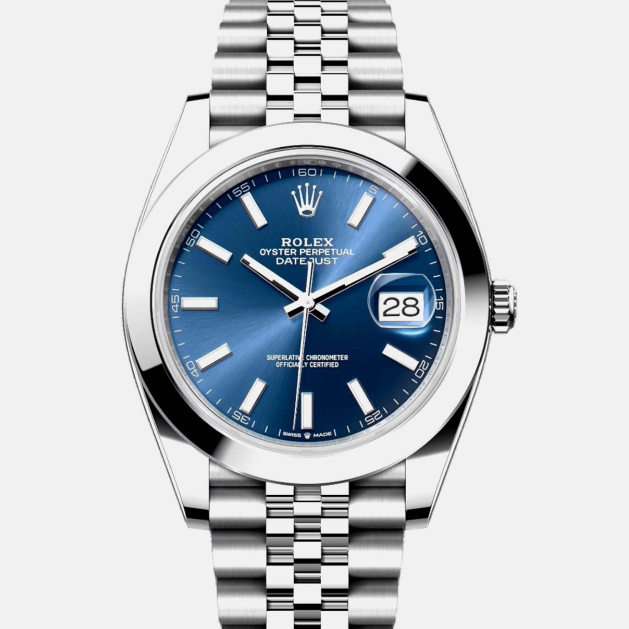 

Rolex Datejust 126300 Blue Stainless Steel Automatic Men's Wristwatch 41 mm