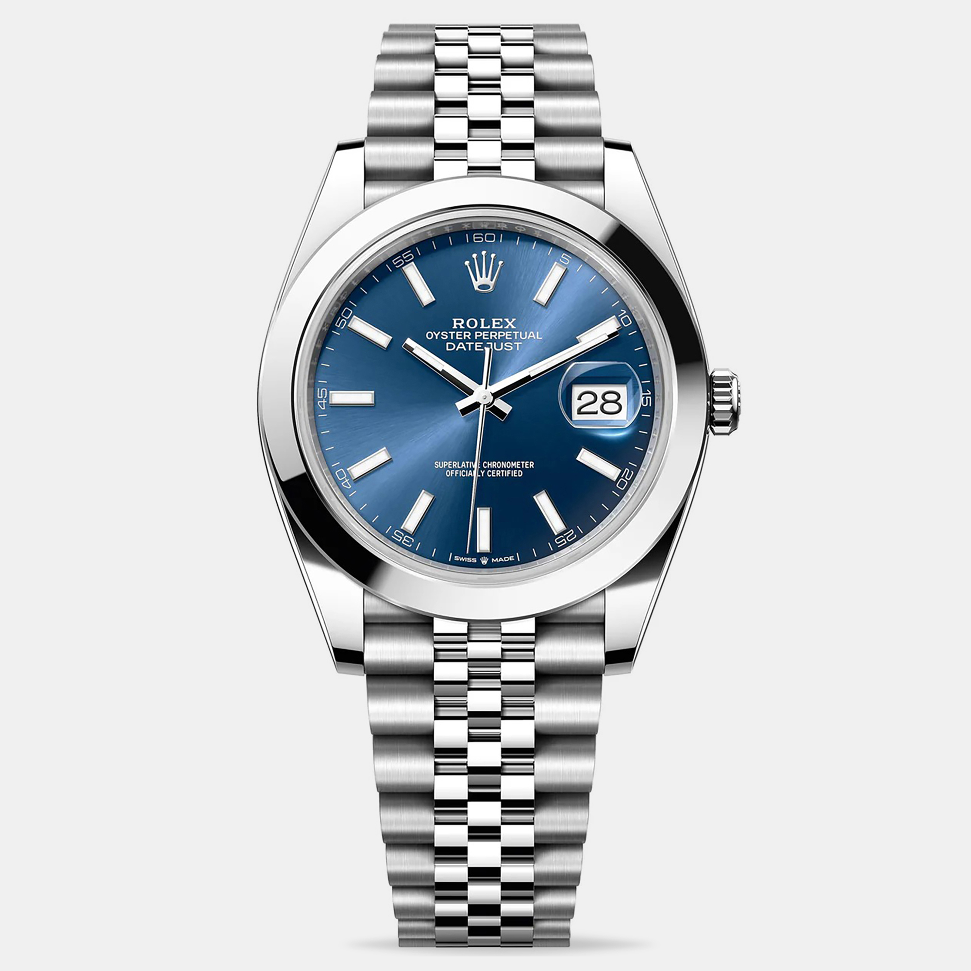

Rolex Datejust 126300-0002 Blue Index Men's Wristwatch