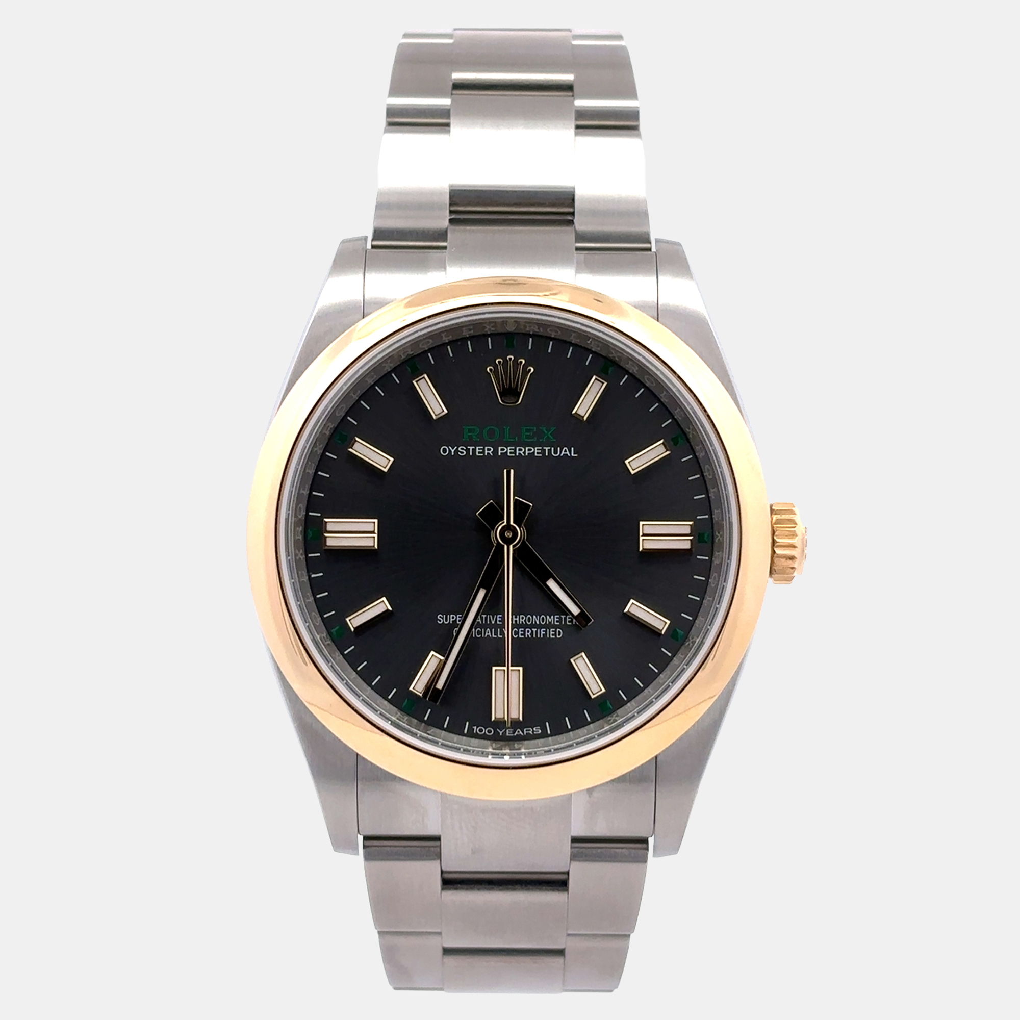 Rolex Oyster Perpetual 126003 Grey Yellow Gold, Stainless Steel Automatic Men's Wristwatch 36mm