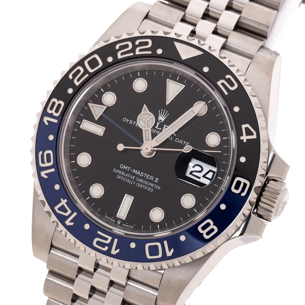 

Rolex Black Cerachrom Oystersteel GMT-Master II "Batman, Silver