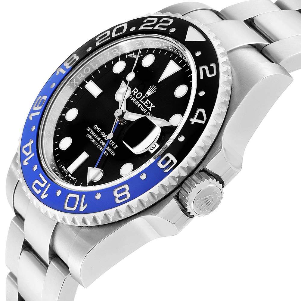 

Rolex Black Stainless Steel GMT Master II Batman