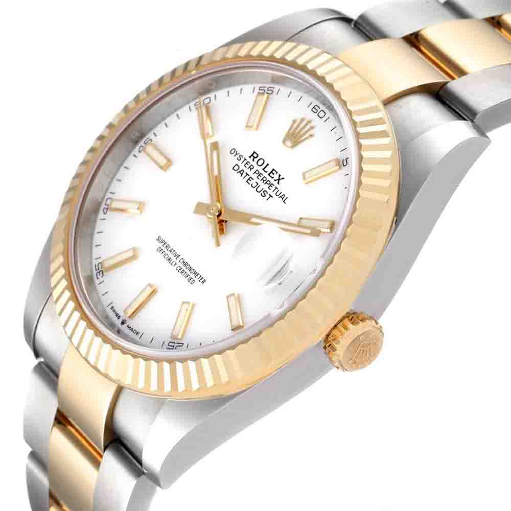 

Rolex White 18K Yellow Gold And Stainless Steel Datejust 126333 Men's Wristwatch 41 MM