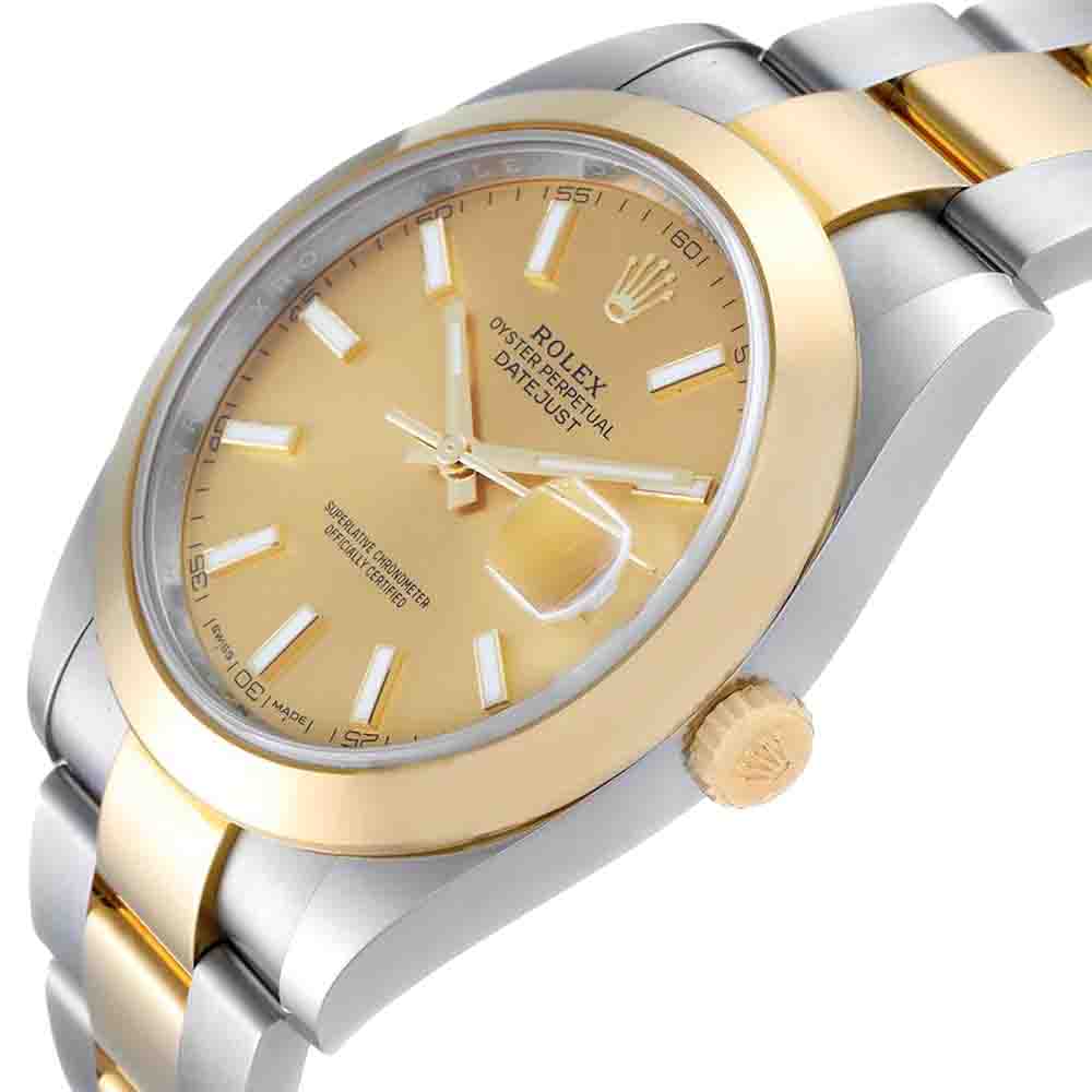 

Rolex Champagne 18K Yellow Gold And Stainless Steel Datejust 126303 Men's Wristwatch 41 MM