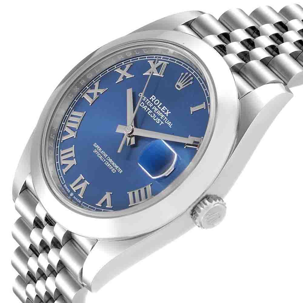 

Rolex Blue Stainless Steel Datejust 126300 Men's Wristwatch 41 MM