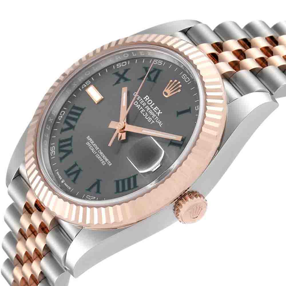 

Rolex Grey 18K Rose Gold And Stainless Steel Datejust 126331 Men's Wristwatch 41 MM