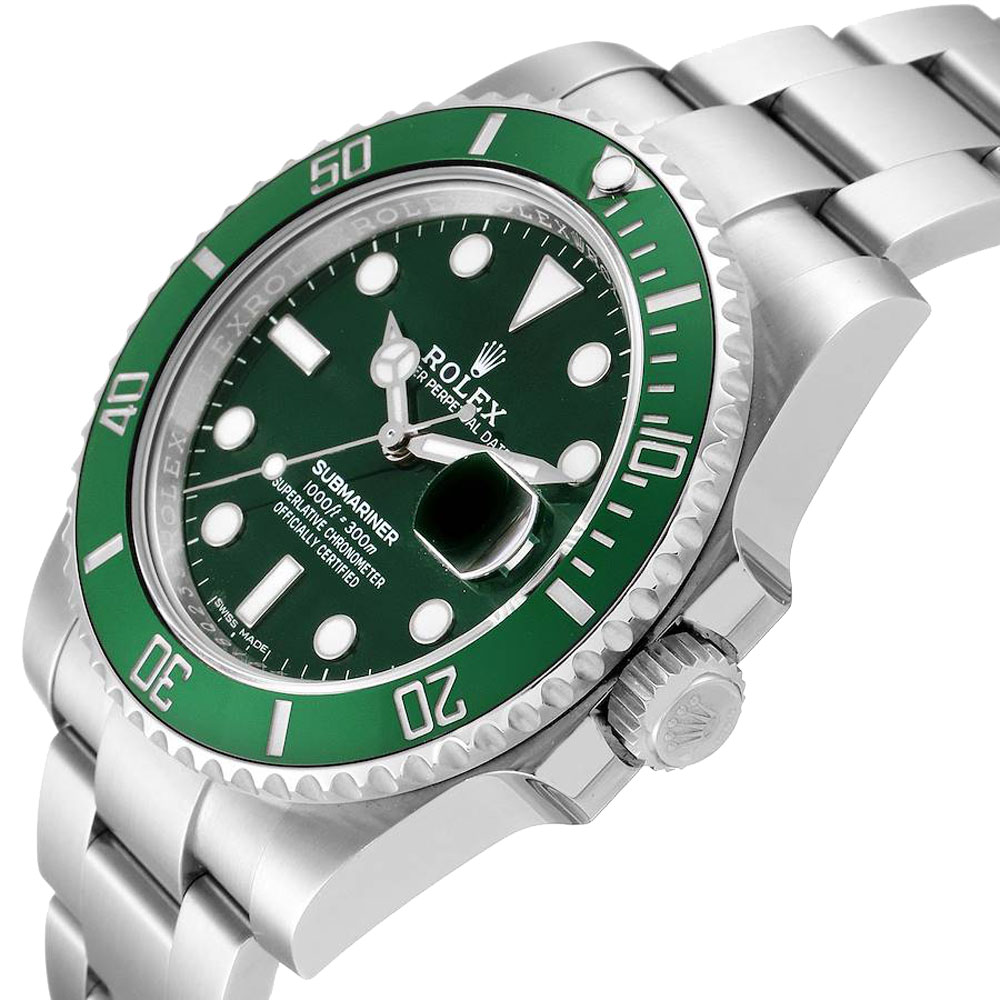 

Rolex Green Stainless Steel Submariner Hulk 116610 Men's Wristwatch 40 MM