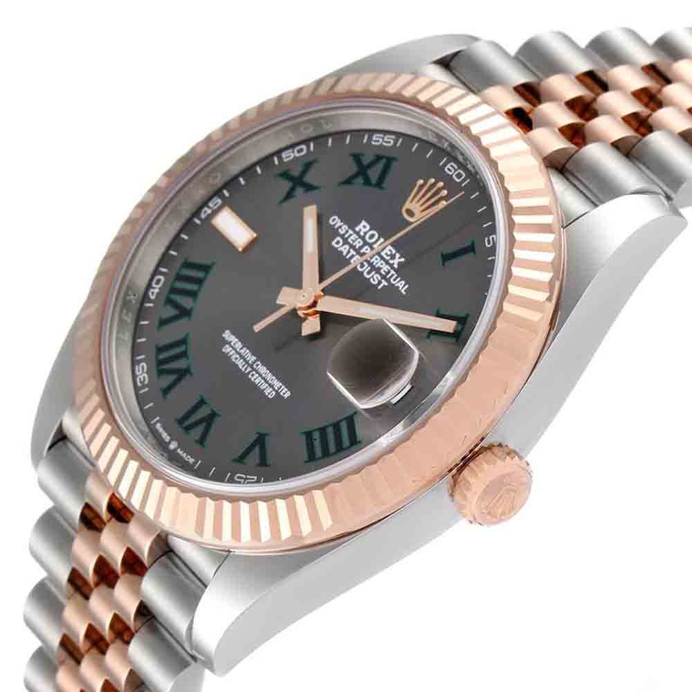 

Rolex Grey 18K Rose Gold And Stainless Steel Datejust 126331 Men's Wristwatch 41 MM