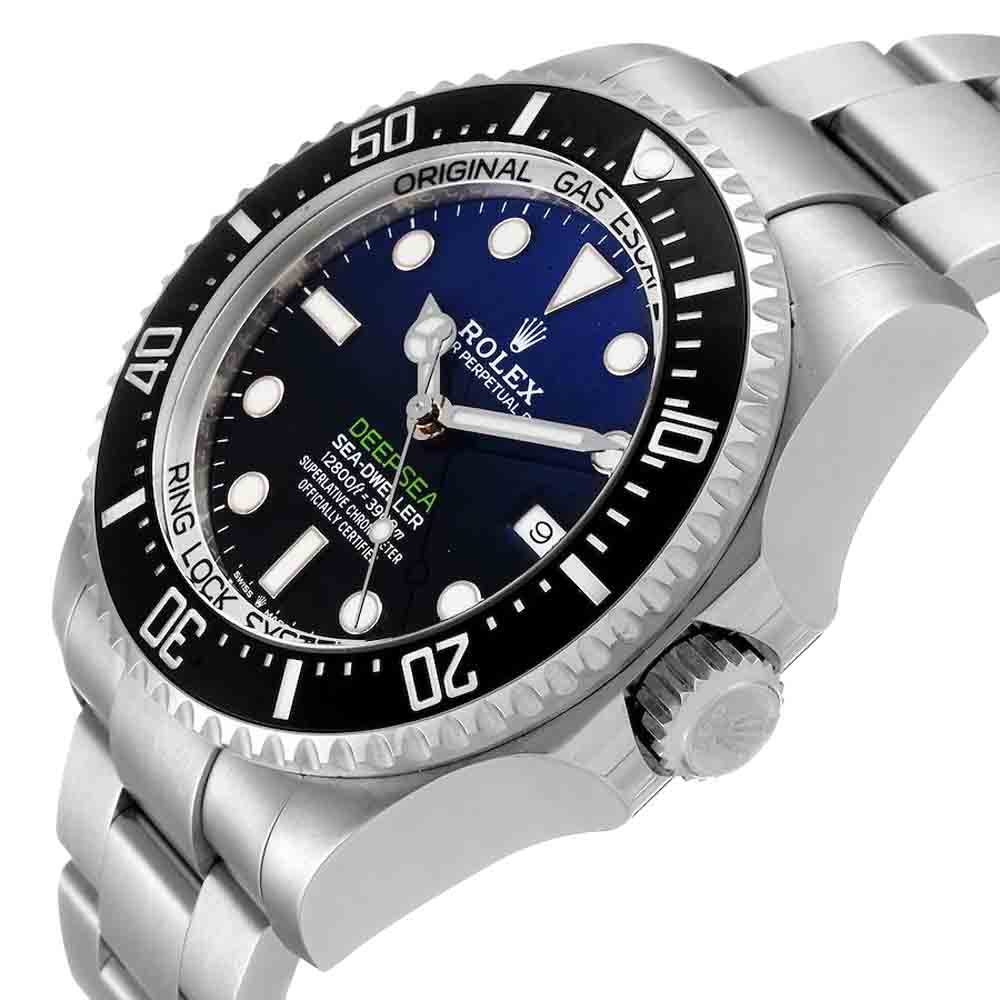 

Rolex Blue Stainless Steel Seadweller Deepsea 126660 Men's Wristwatch 44 MM