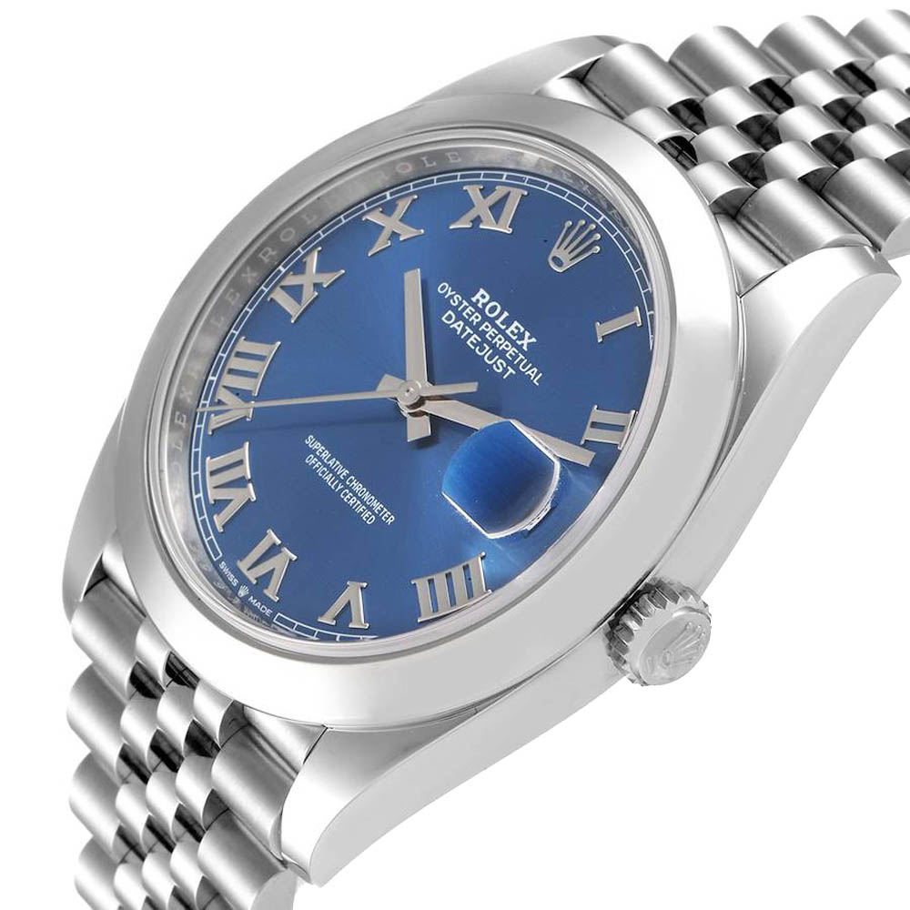 

Rolex Blue Stainless Steel Datejust 126300 Men's Wristwatch 41 MM