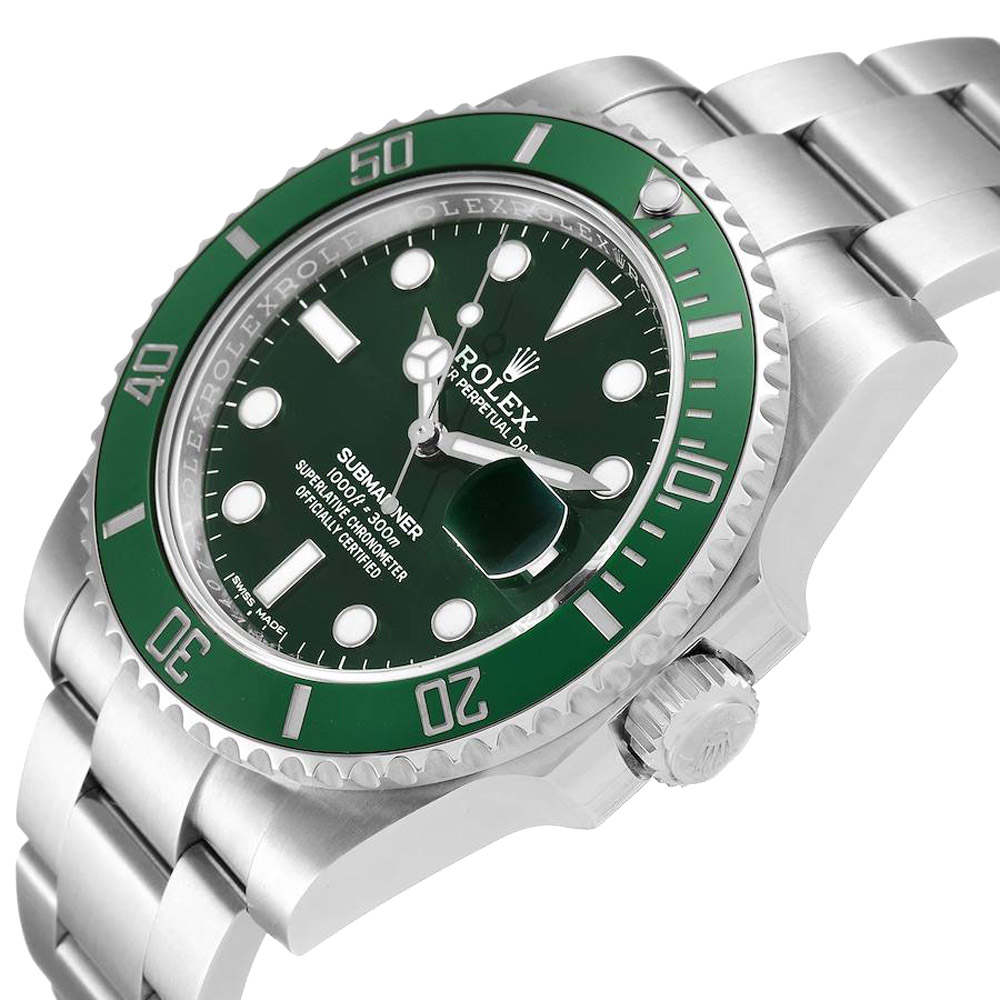 

Rolex Green Stainless Steel Submariner Hulk 116610 Men's Wristwatch 40 MM