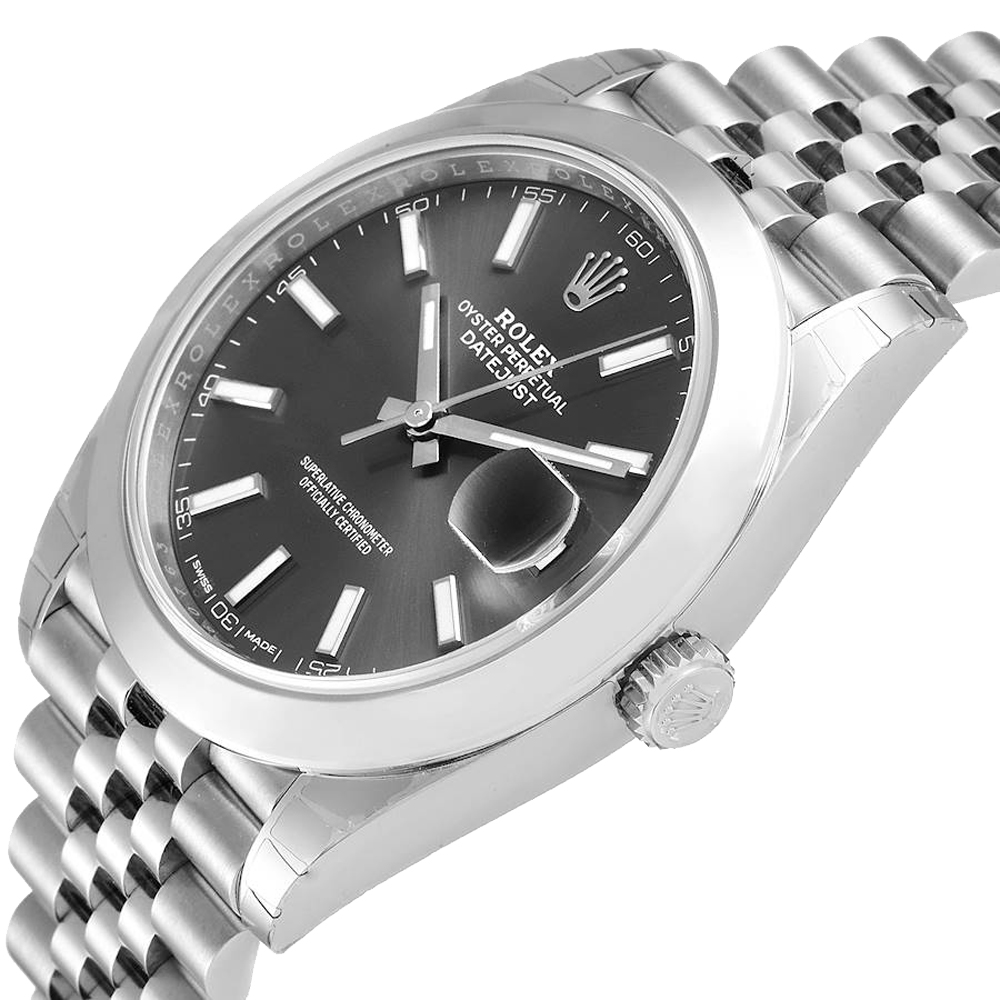 

Rolex Grey Stainless Steel Datejust 126300 Men's Wristwatch 41 MM