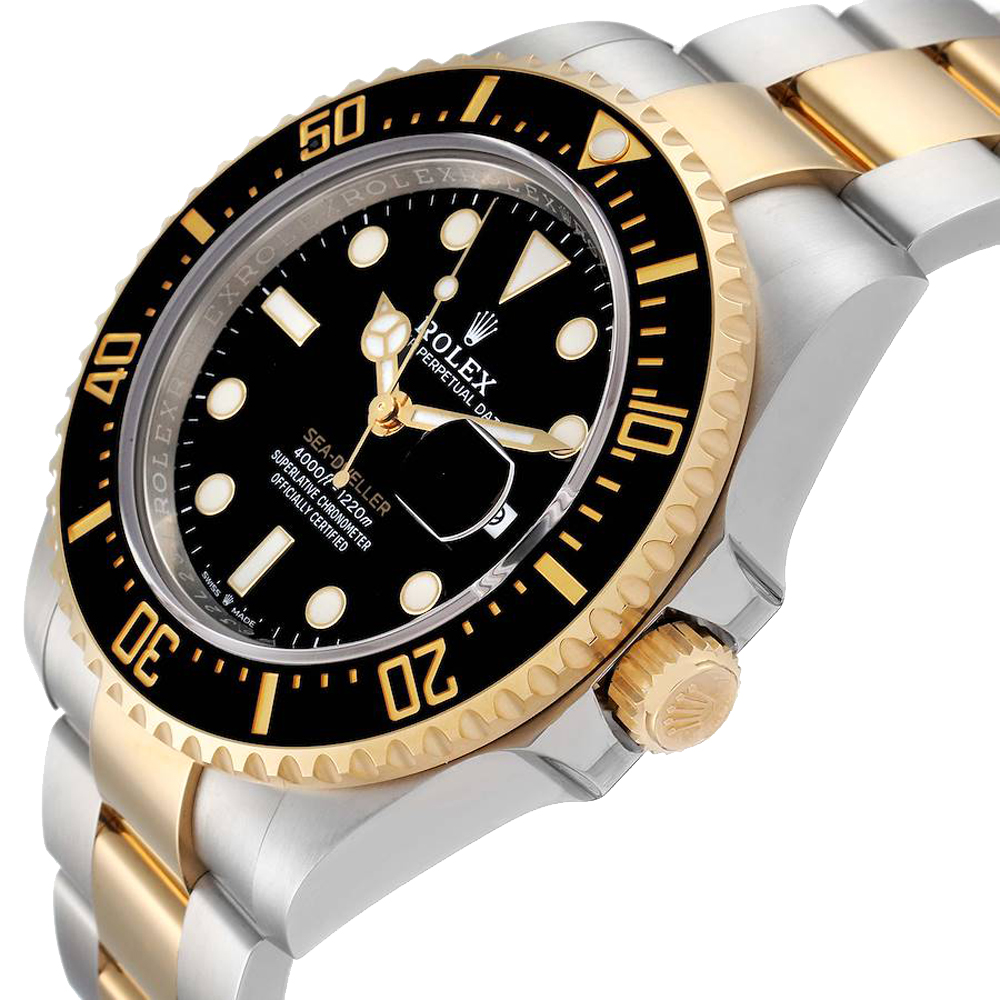 

Rolex Black 18K Yellow Gold And Stainless Steel Seadweller 126603 Men's Wristwatch 43 MM