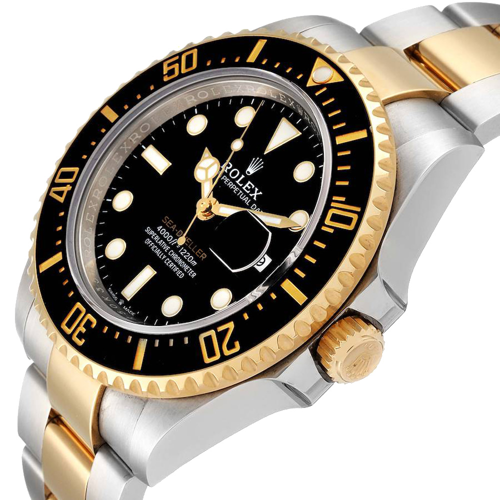 

Rolex Black 18K Yellow Gold And Stainless Steel Seadweller 126603 Men's Wristwatch 43 MM