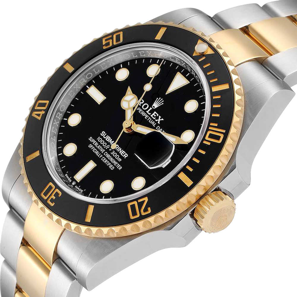 

Rolex Black 18K Yellow Gold And Stainless Steel Submariner 126613 Men's Wristwatch 41 MM