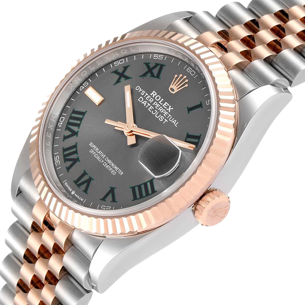 

Rolex Grey 18K Rose Gold And Stainless Steel Datejust 126231 Men's Wristwatch 36 MM