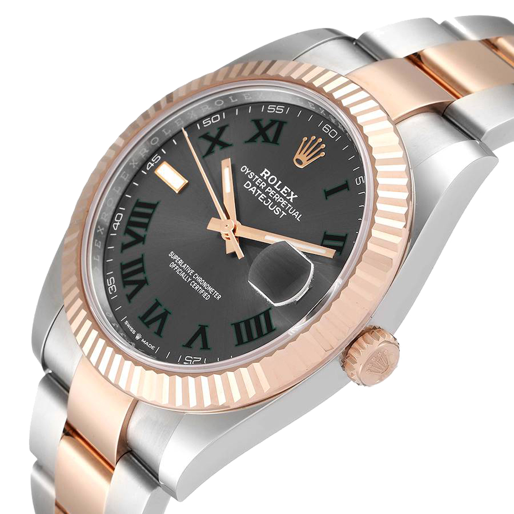 

Rolex Grey 18K Rose Gold And Stainless Steel Datejust 126331 Men's Wristwatch 41 MM