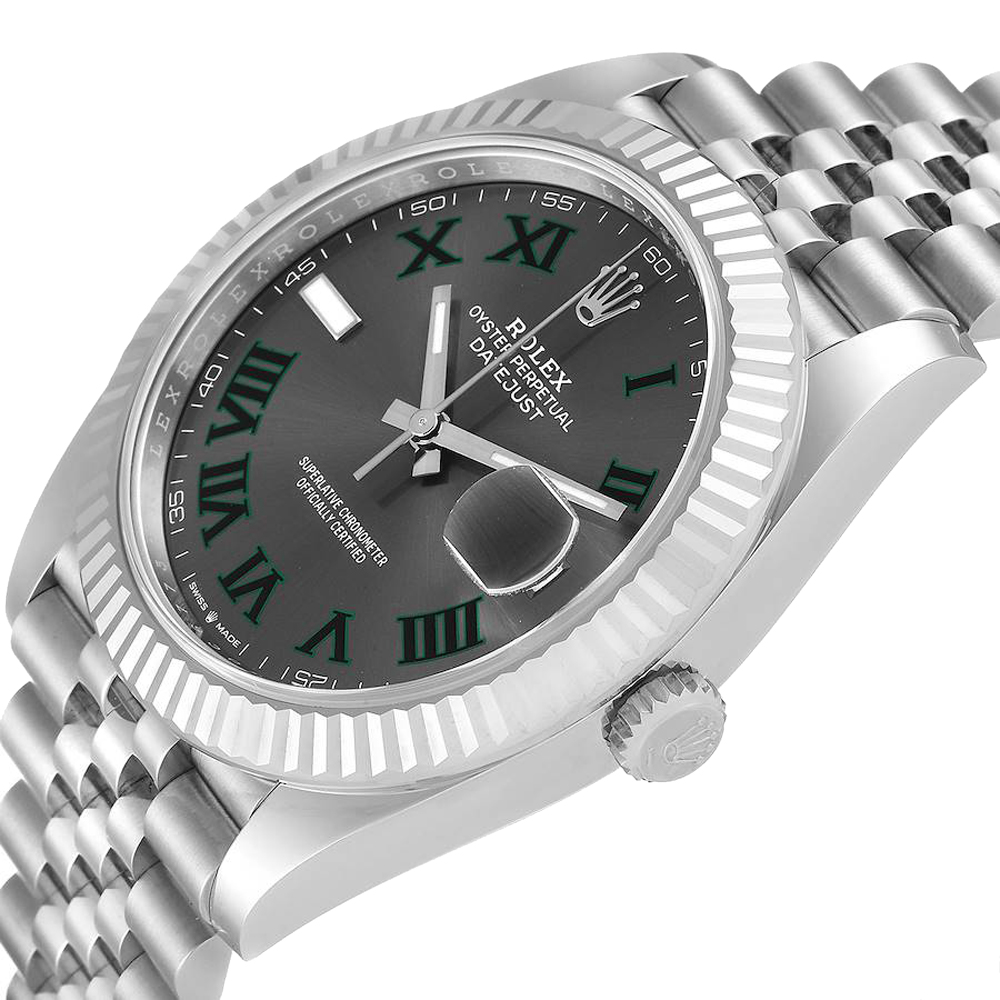 

Rolex Grey 18K White Gold And Stainless Steel Datejust 126334 Men's Wristwatch 41 MM