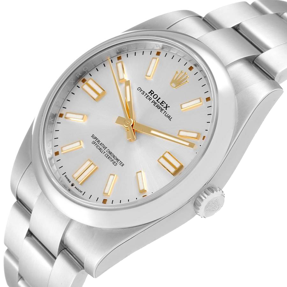 

Rolex Silver Stainless Steel Oyster Perpetual 124300 Men's Wristwatch