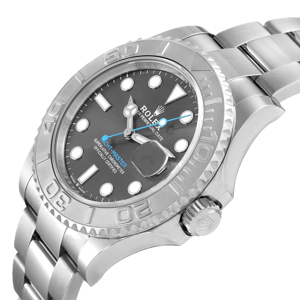 

Rolex Rhodium Stainless Steel Yachtmaster Platinum 126622 Men's Wristwatch, Grey