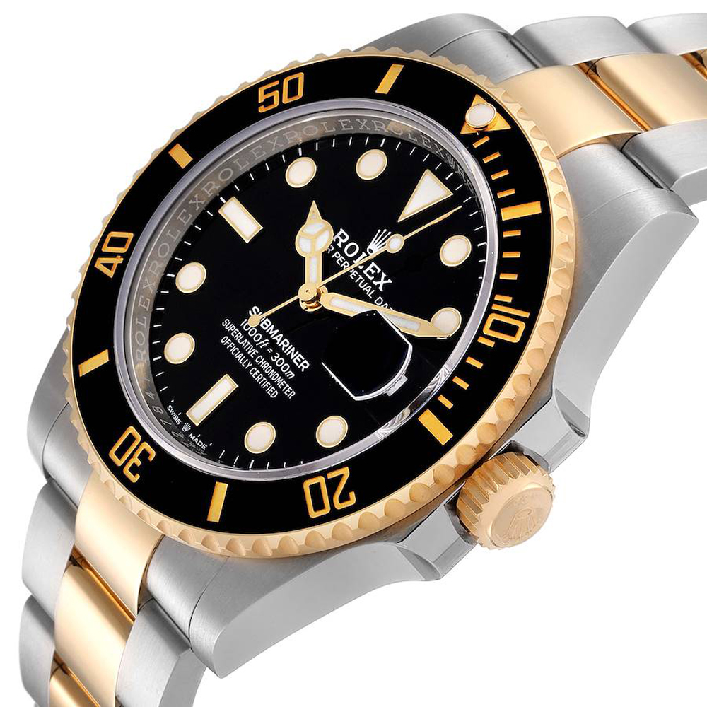 

Rolex Black 18K Yellow Gold And Stainless Steel Submariner 126613 Men's Wristwatch 41 MM