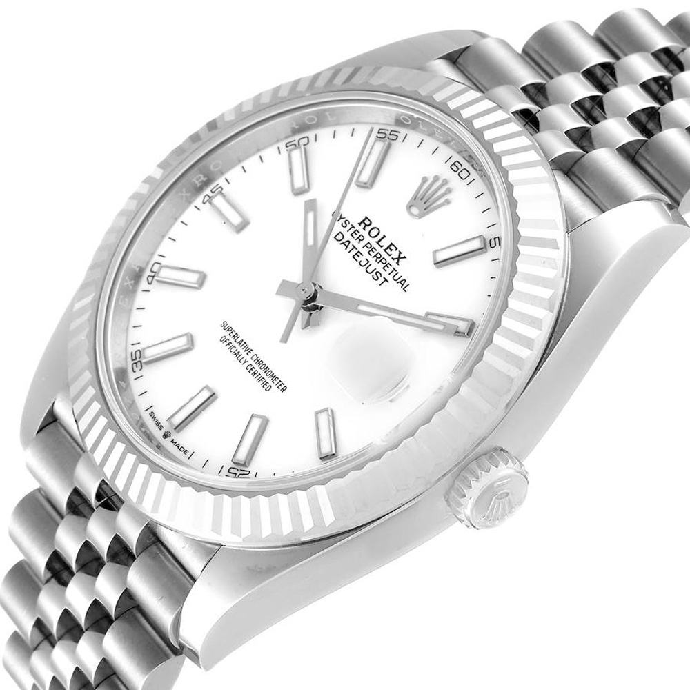 

Rolex White Stainless Steel Datejust 126334 Men's Wristwatch 41 MM