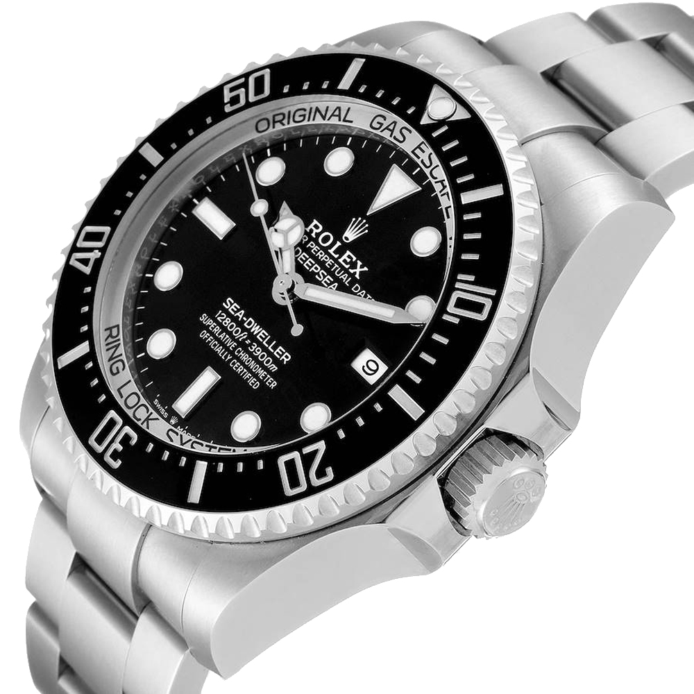 

Rolex Black Stainless Steel Seadweller Deepsea 126660 Men's Wristwatch 44 MM