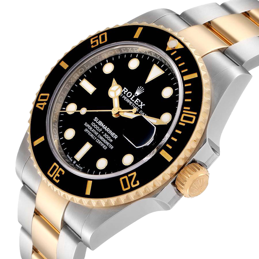 

Rolex Black 18K Yellow Gold And Stainless Steel Submariner 126613 Men's Wristwatch 41 MM