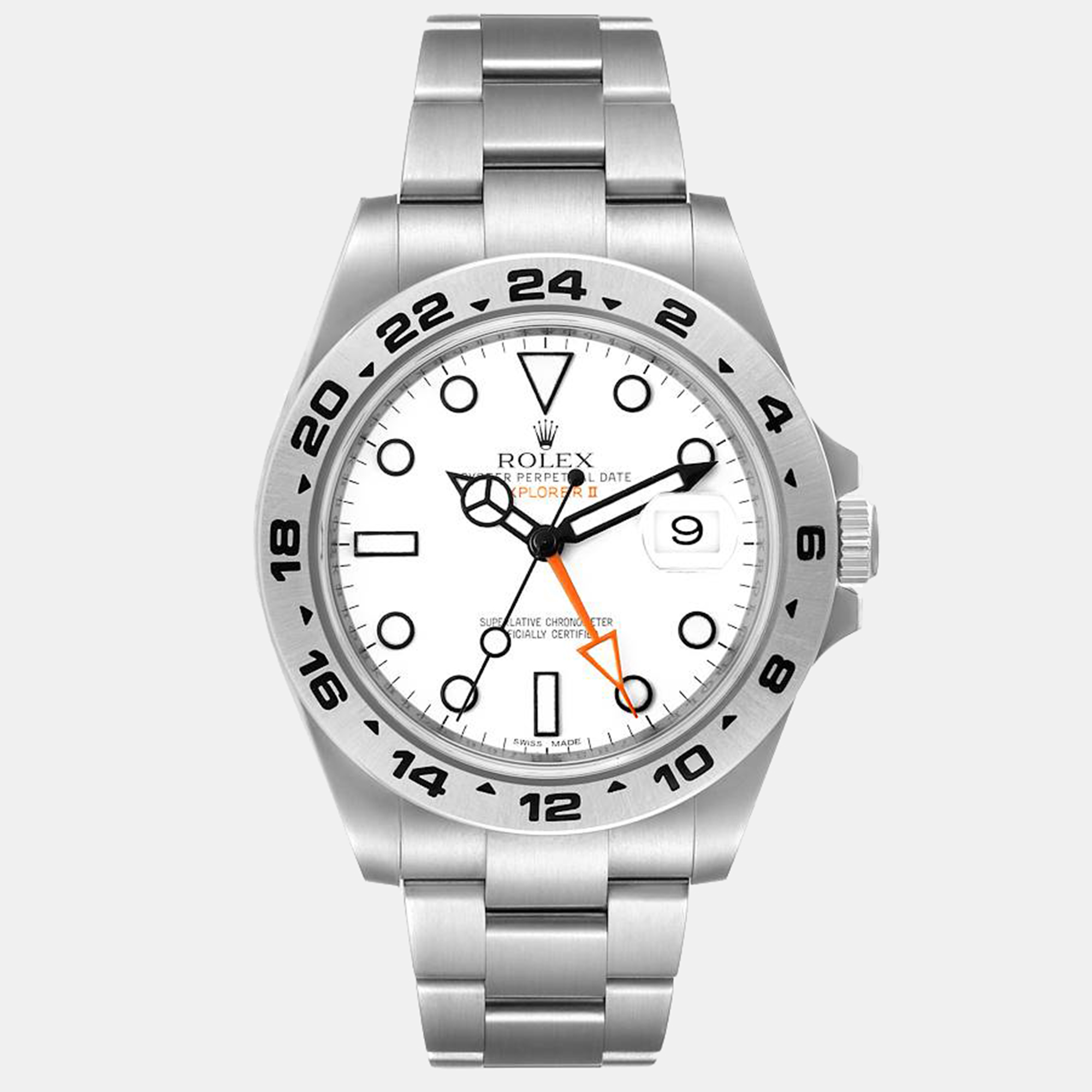 

Rolex White Dial Stainless Steel Explorer II Men's Wristwatch 42 mm