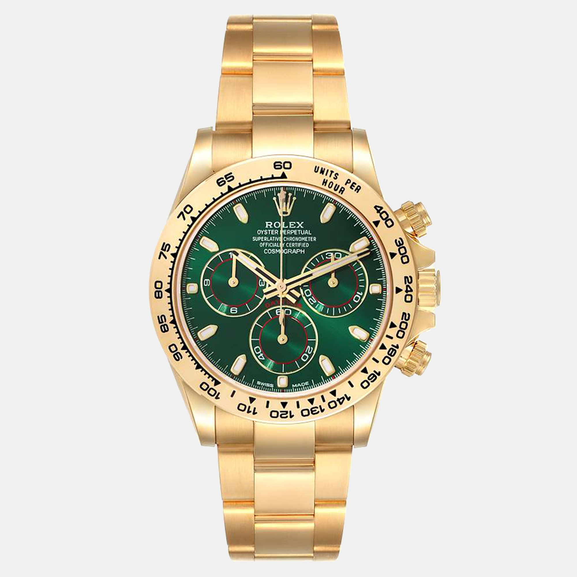 Green 18K Yellow Gold Cosmograph 116508 Men's Wristwatch 40