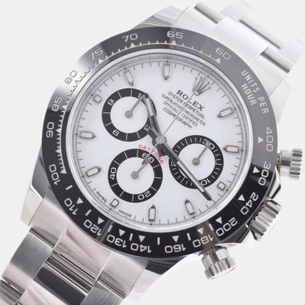 

Rolex White Stainless Steel Cosmograph Daytona 116500LN Automatic Men's Wristwatch 40 mm