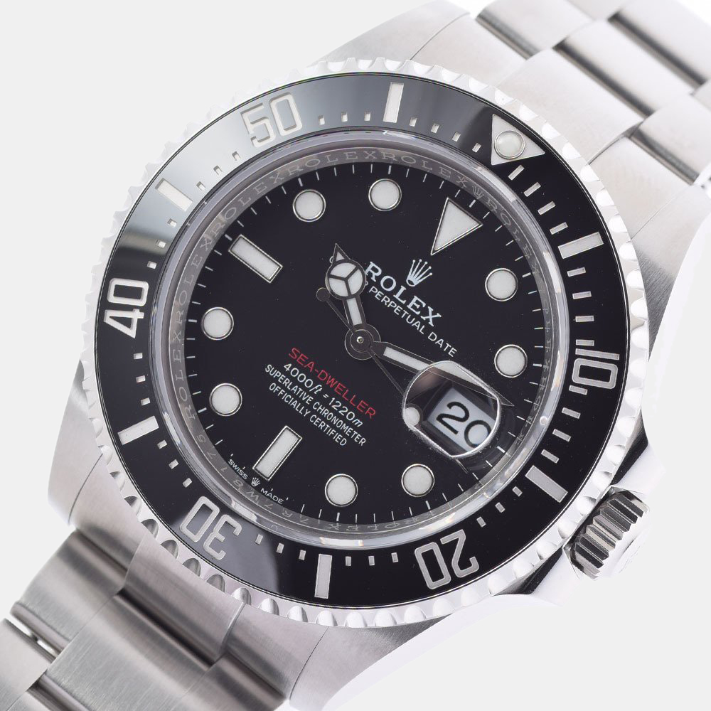 

Rolex Black Stainless Steel Sea-Dweller 126600 Automatic Men's Wristwatch 43 mm