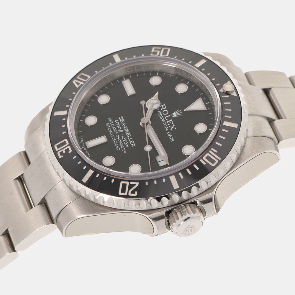 

Rolex Black Stainless Steel Sea-Dweller 116600 Automatic Men's Wristwatch 40 mm