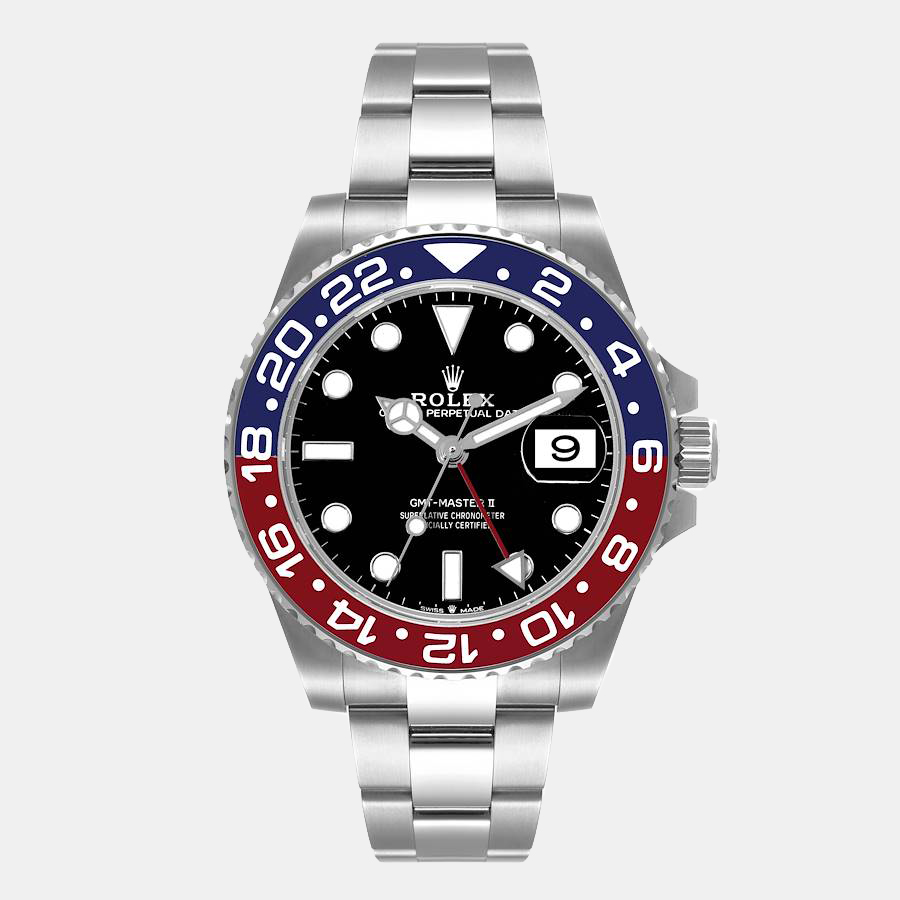 

Rolex Black Stainless Steel GMT-Master II 126710 BLRO Automatic Men's Wristwatch 40 mm