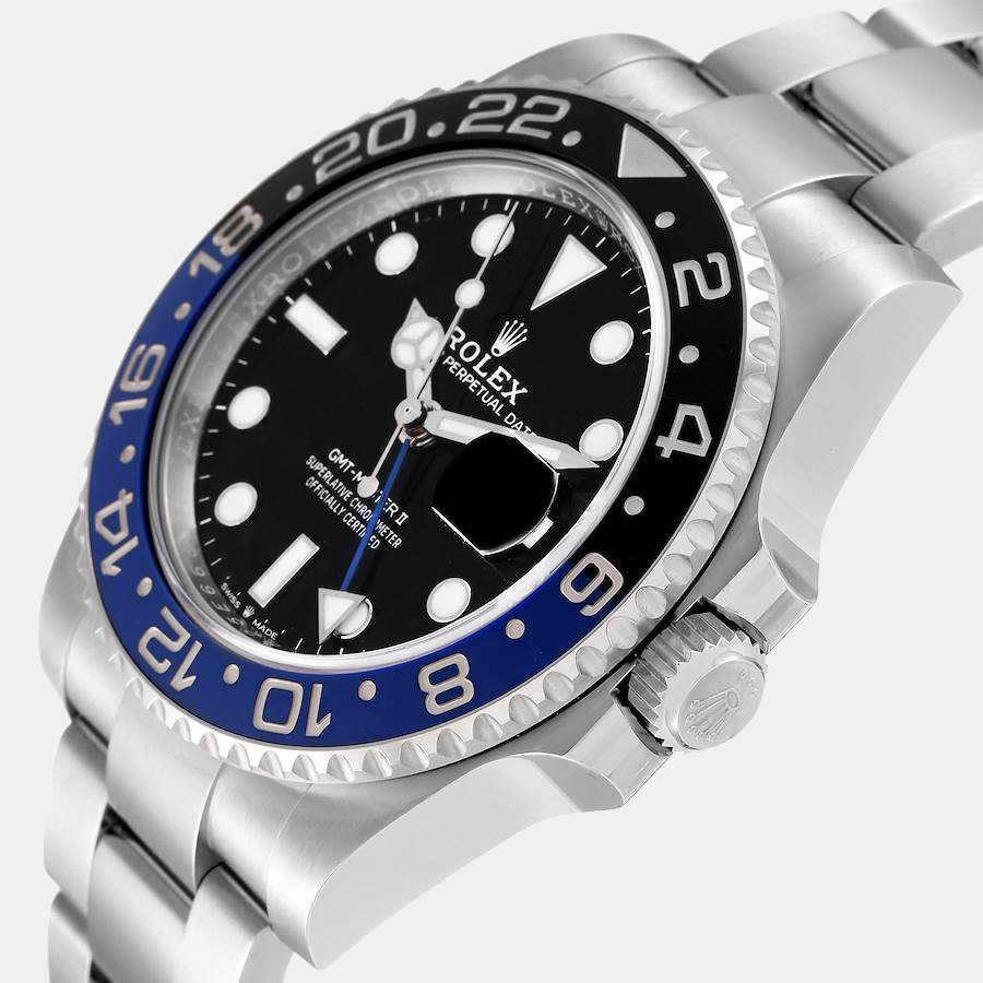 

Rolex Black Stainless Steel GMT-Master II 126710 BLNR Automatic Men's Wristwatch 40 mm