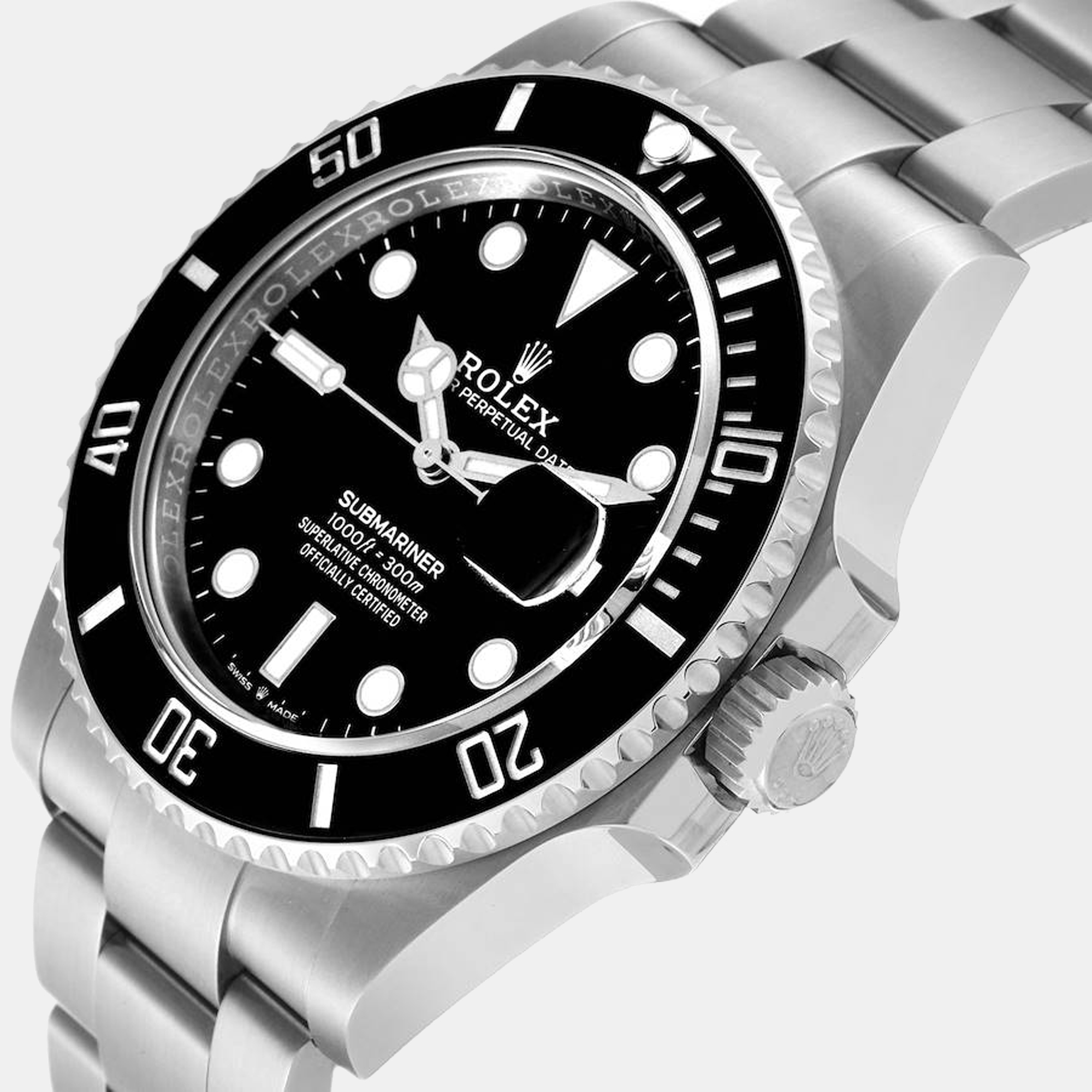 

Rolex Black Stainless Steel Submariner 126610 Men's Wristwatch 41 mm