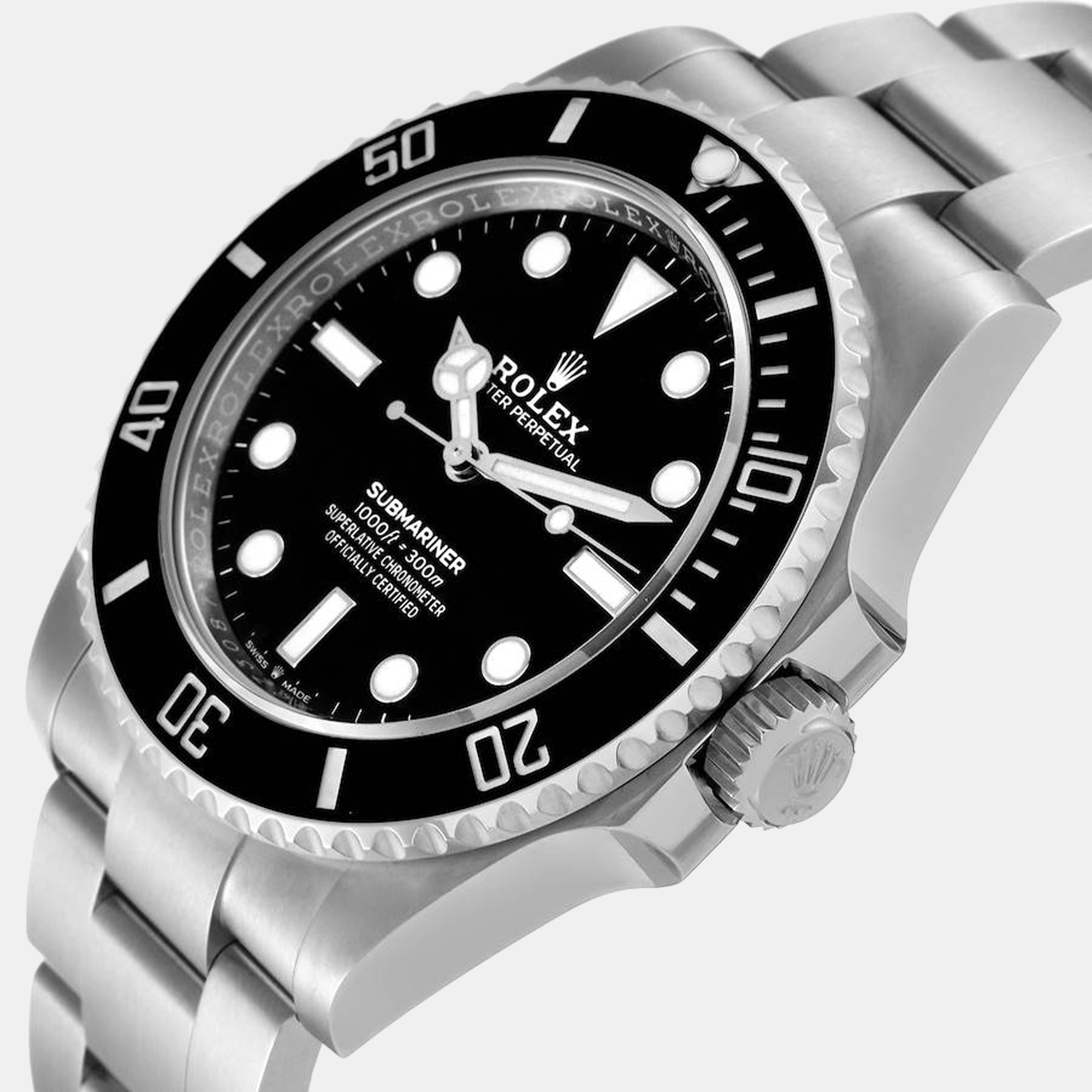 

Rolex Black Stainless Steel Submariner 124060 Men's Wristwatch 41 mm