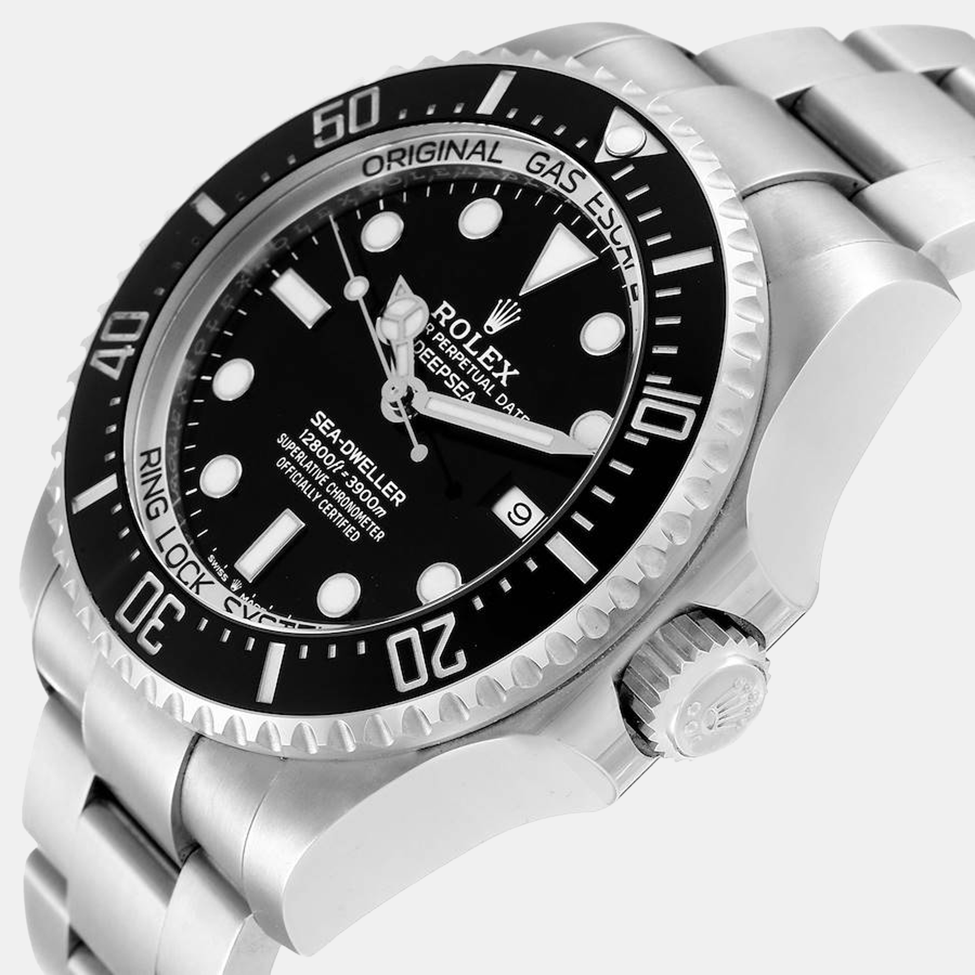 

Rolex Black Stainless Steel Sea-Dweller Deepsea 126660 Men's Wristwatch 44 mm