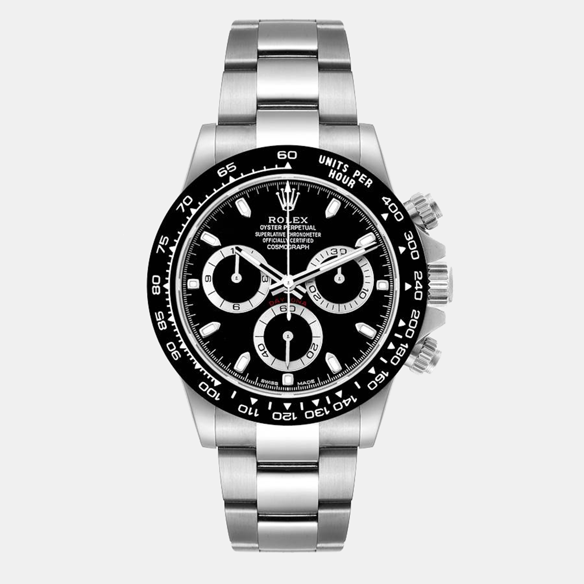 

Rolex Black Stainless Steel Cosmograph Daytona 116500 Men's Wristwatch 40 mm