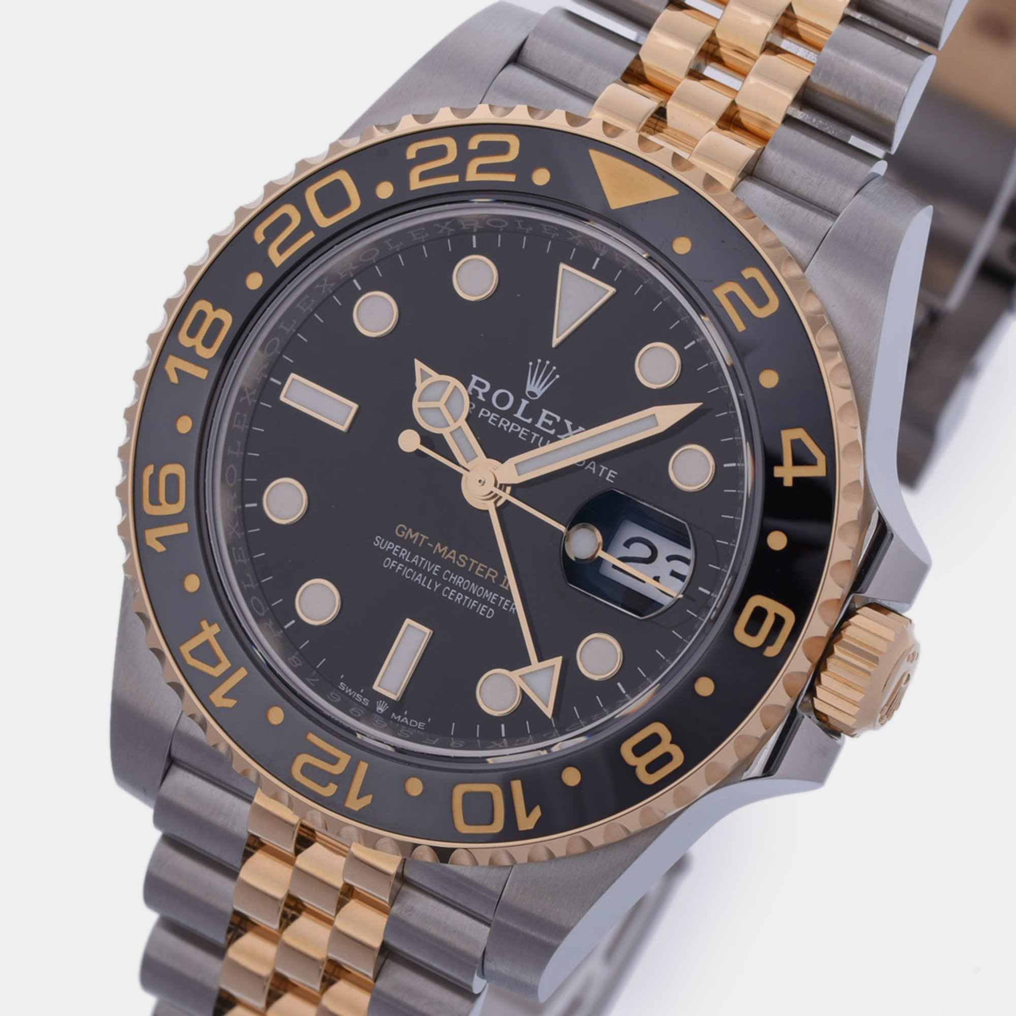 

Rolex Black 18k Yellow Gold And Stainless Steel GMT-Master II 126713 Automatic Men's Wristwatch 40 mm
