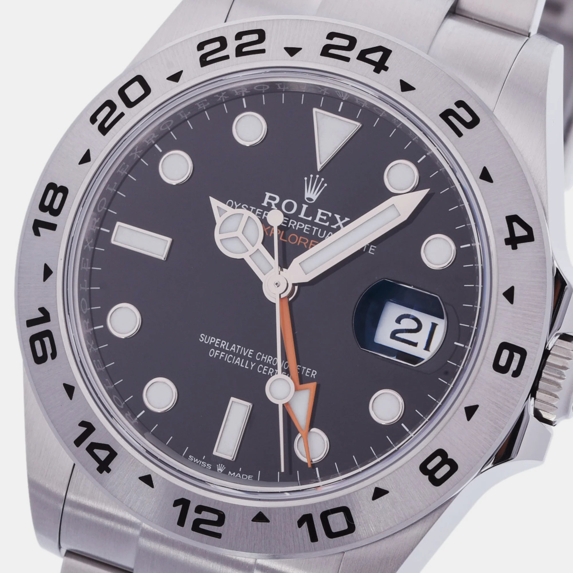 

Rolex Black Stainless Steel Explorer II 226570 Automatic Men's Wristwatch 42 mm