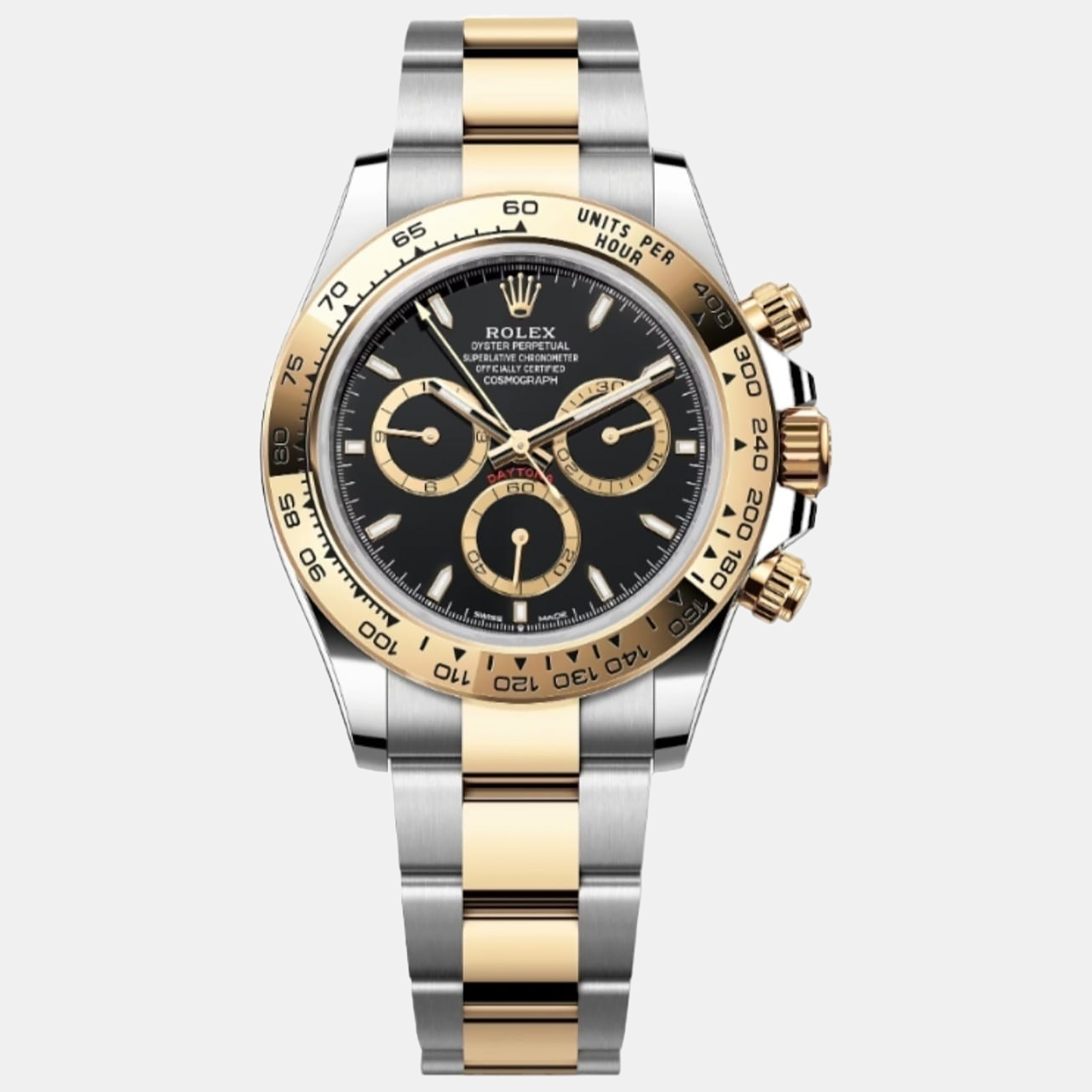 Pre-owned Rolex 18k Yellow Gold Stainless Steel Automatic Daytona 126503 40 Mm In Black