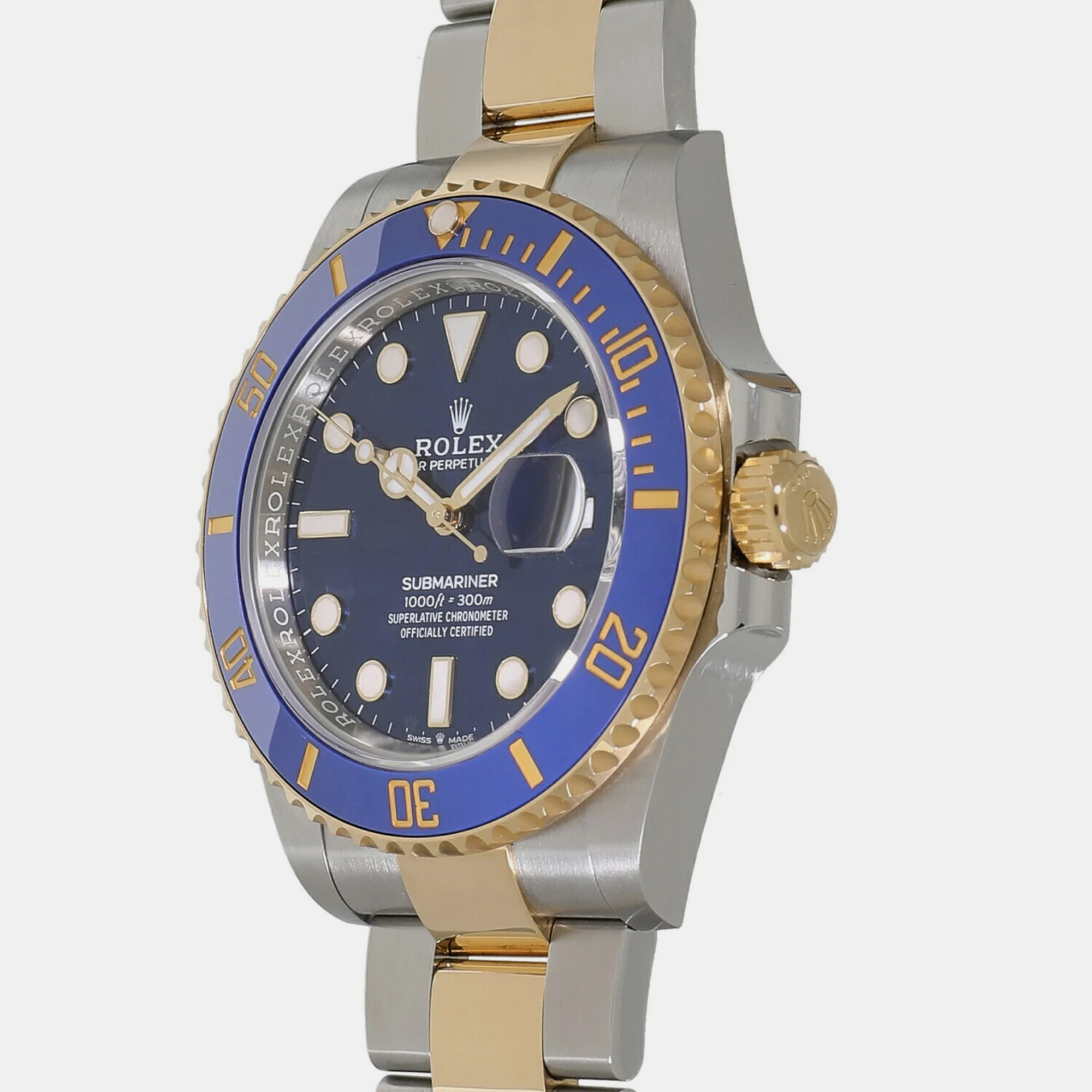 

Rolex Blue 18k Yellow Gold And Stainless Steel Submariner 126613LB Automatic Men's Wristwatch 41 mm