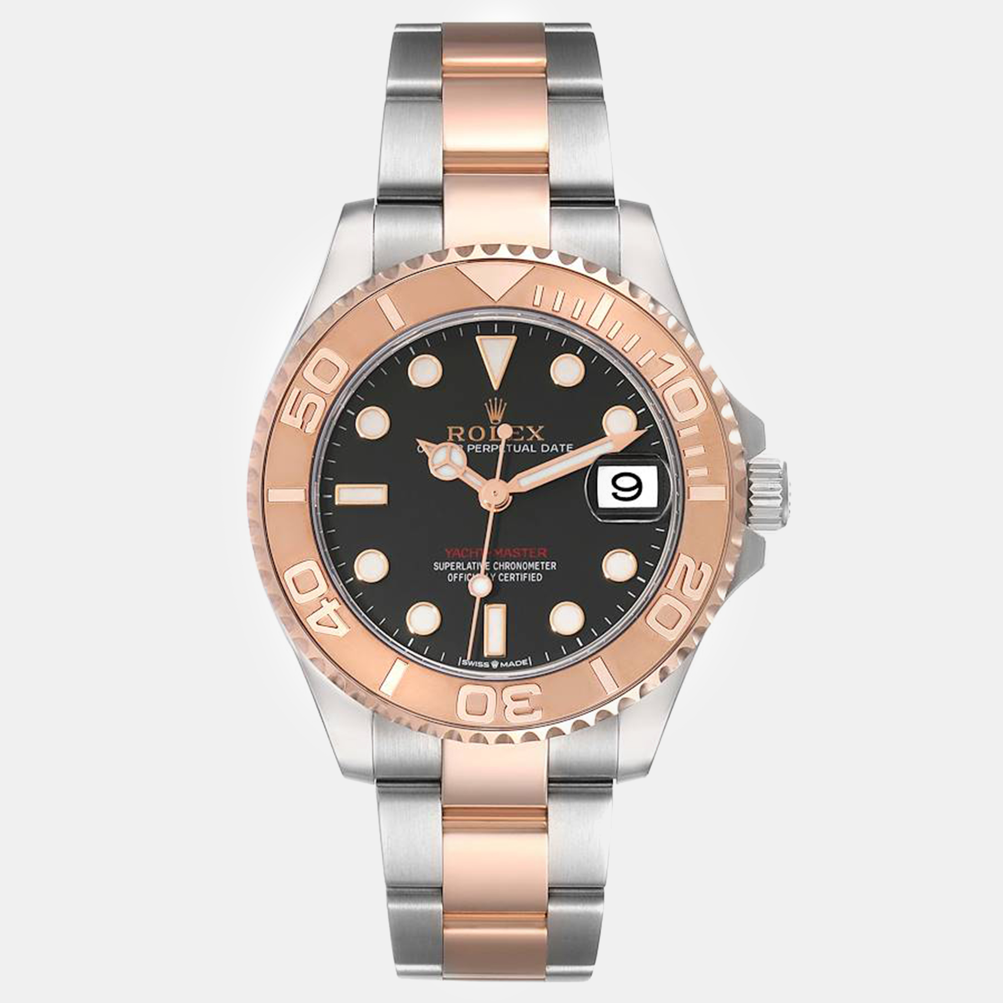 

Rolex Yachtmaster Midsize Steel Rose Gold Men's Watch, Black