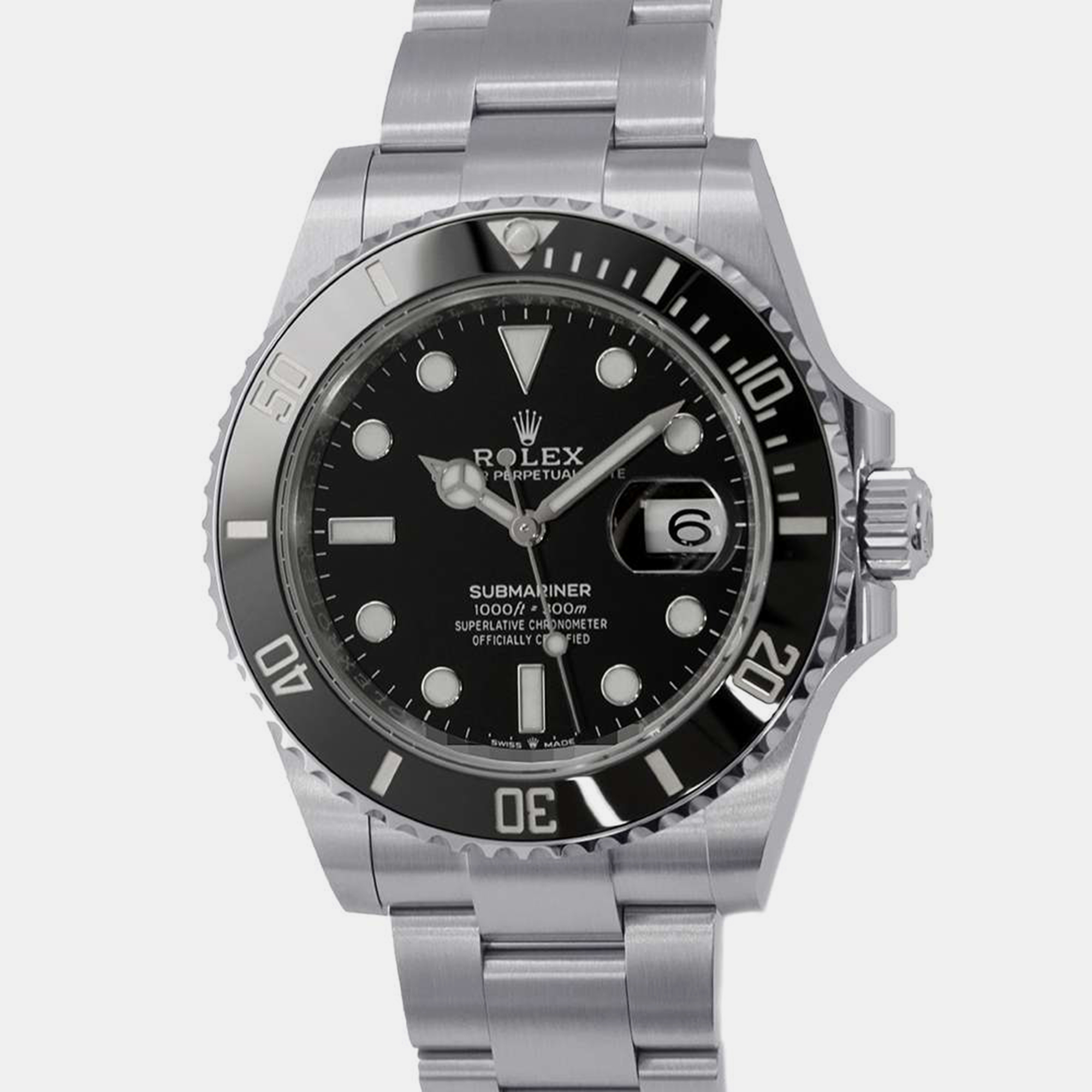 

Rolex Black Stainless Steel Submariner 126610LN Automatic Men's Wristwatch 41 mm