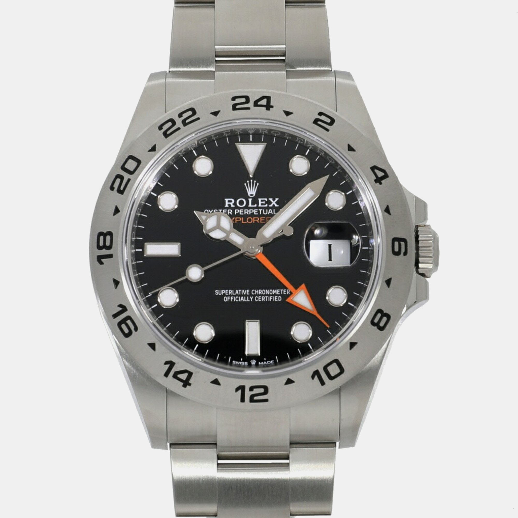 

Rolex Black Stainless Steel Explorer II Automatic Men's Wristwatch 42 mm